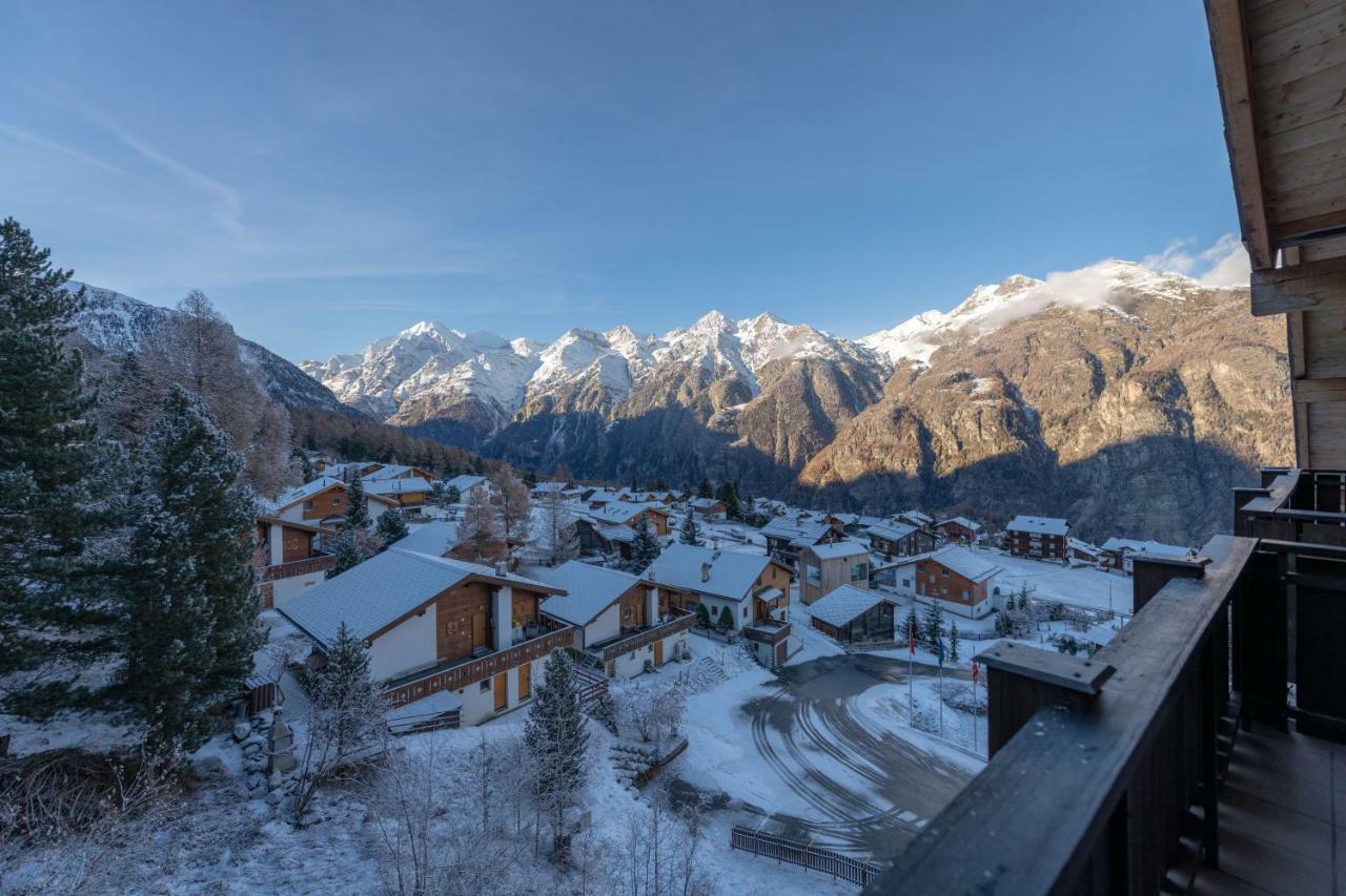 Maisonette Gentiana "Ein Nest Fur 2" Grächen Buitenkant foto